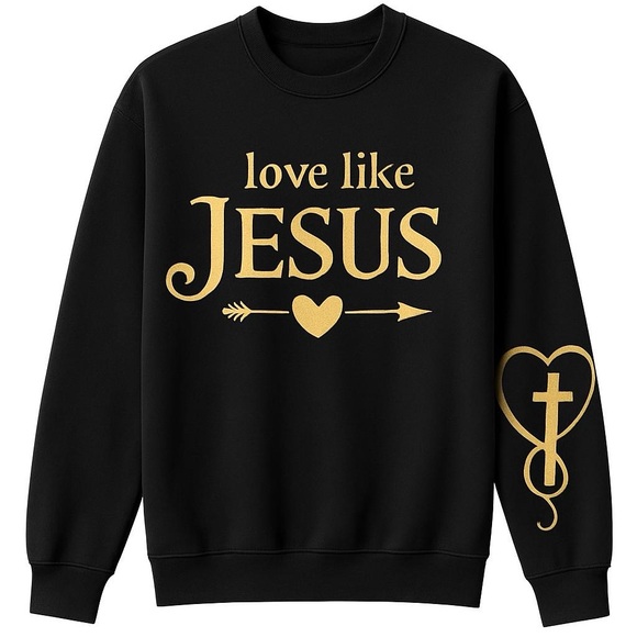 Black and Gold Mens/women's sweatshirt - Picture 2 of 3